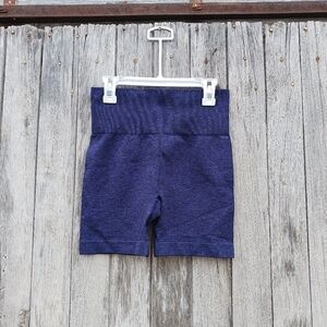 Zyia Active Hustle Seamless‎ Women’s Shorts Blue Yoga Gym Run Size Small